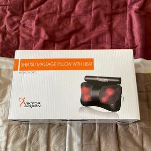 Brand new never opened NWOT Viktor Juergen shiatsu massage pillow with heat
